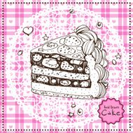 Hand drawn Cake Vector illustration N2