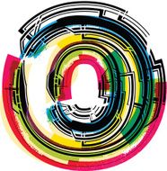 Colorful Grunge LETTER O N2