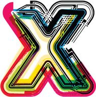Colorful Grunge LETTER x