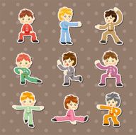 Chinese kung fu stickers