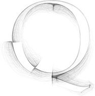 Hand draw font LETTER Q Vector illustration