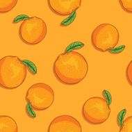 vector seamless pattern of orange