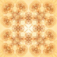Ornate vintage seamless pattern in mehndi style N11