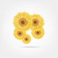 Sunflowers sketch for your design