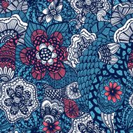 hand drawn seamless flower pattern N3