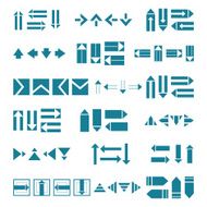 Set of different pointers arrows