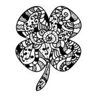 Sketch style lucky clover N2