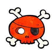 Cartoon Pirate Skull N14