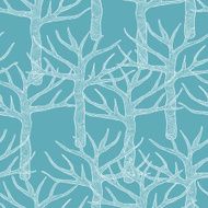 Decorative seamless pattern with trees Vector illustration N2