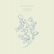 Hand floral greeting card vector N2