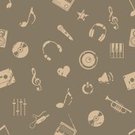 vector seamless music pattern N3