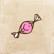 Candy on Grunge Background