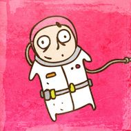 Astronaut on Grunge Background