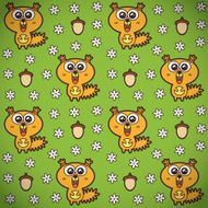 Funny squirrels pattern N2