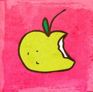 Apple on Grunge Background