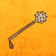 Flail on Grunge Background