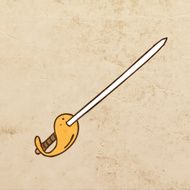 Sword on Grunge Background N2