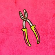 Pliers on Grunge Background