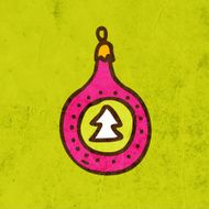 Christmas Decoration on Grunge Background