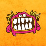 Monster on Grunge Background N2