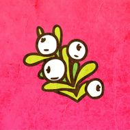 Mistletoe on Grunge Background