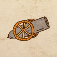 Cannon on Grunge Background
