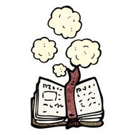 dusty old book cartoon N17