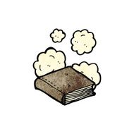 dusty old book cartoon N18