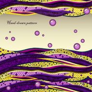Decorative waves background Beautiful card with place for your text