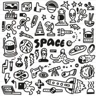 space - doodles set N3