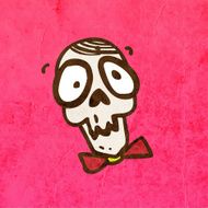skull with bowtie