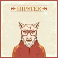 hipster animal character