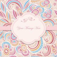 Wedding card or invitation with abstract colorful background