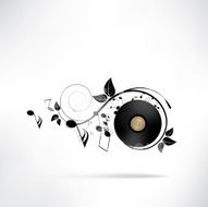 abstract musical background with notes N18