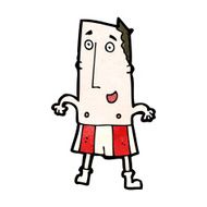 cartoon man in boxer shorts N14