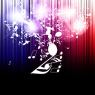 abstract musical background with notes N21