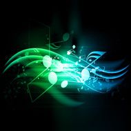 abstract musical background with notes N22
