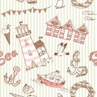 Sea seamless pattern N9