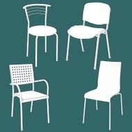 Set of furniture on the chalk board N4