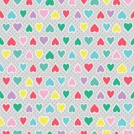 Seamless pattern with valentine hearts N7