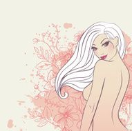 Beauty floral woman N3