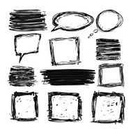 hand drawn black squares and rectangles N3