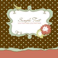 Vector hand drawn frame with a bird N3