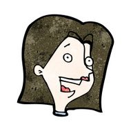 cartoon happy woman N396