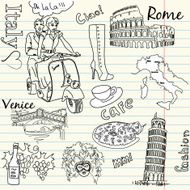 Sightseeing in Italy doodles N3