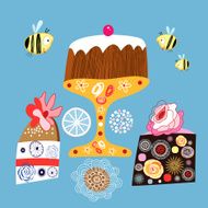 Cute doodle cakes N2
