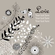 Abstract background doodle pattern with birds N5