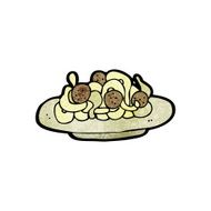 spaghetti and meat balls cartoon N2