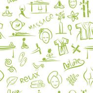 Massage and spa concept seamless pattern for your design N4