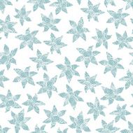 Winter flowers seamless pattern